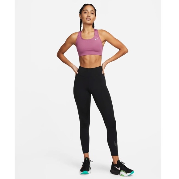 Nike Small Dri Fit Swoosh Sports Bra Racerback Athletic Fushia - Picture 4 of 12